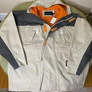 Coach Mens Size L Jacket Light Gray  & Graphite Multi Functional NWT Retail $650